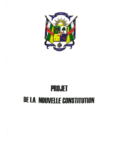 Projet de la nouvelle Constitution centrafricaine 